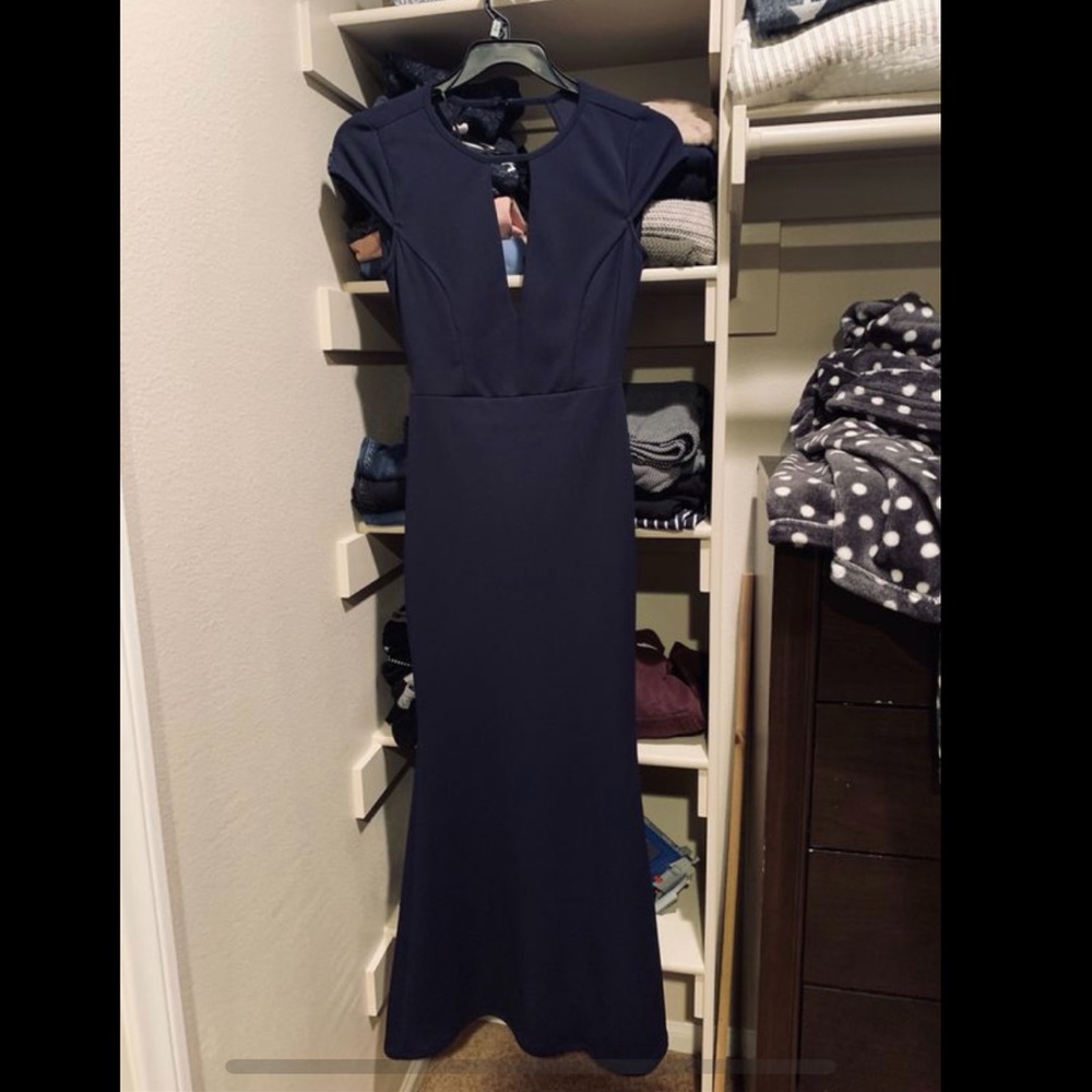 Windsor navy blue mermaid bottom small dress